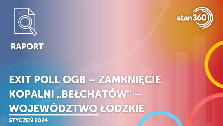 Exit Poll OGB – zamknięcie kopalni „Bełchatów” – województwo łódzkie – 01.24