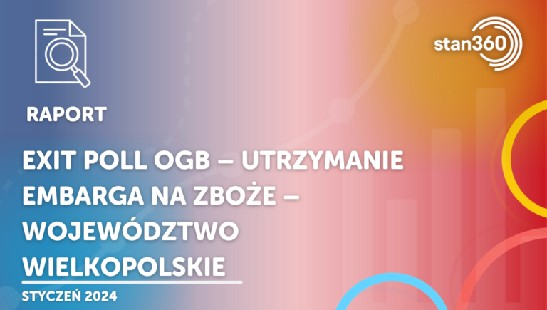 Exit Poll OGB – utrzymanie embarga na zboże – województwo wielkopolskie – 01.24